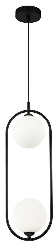 Maytoni MOD013PL-02B - Luster na lanku RING 2xG9/25W/230V čierna