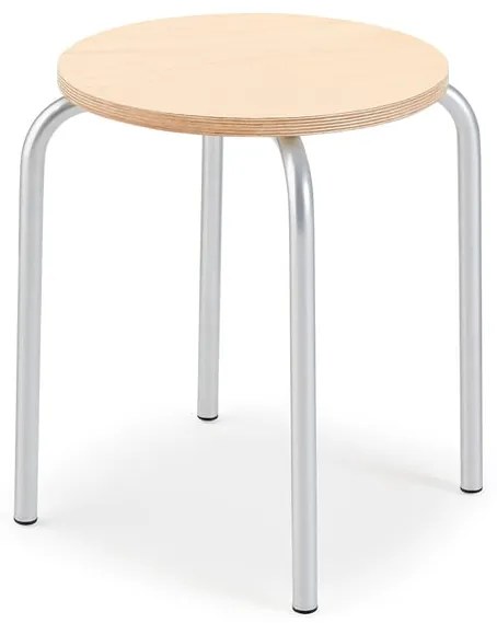 Stolička AIDA I, V 440 mm, strieborná, breza