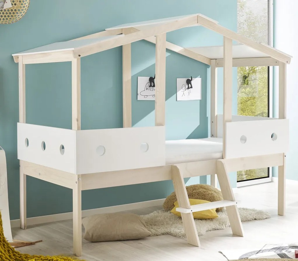 Detská posteľ Cortino 90x200 cm, domeček se stříškou