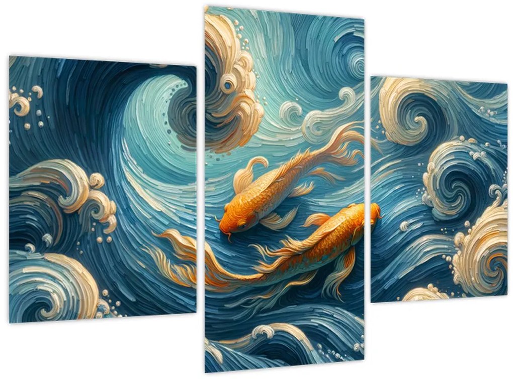 Obraz - Zlaté rybky (90x60 cm)