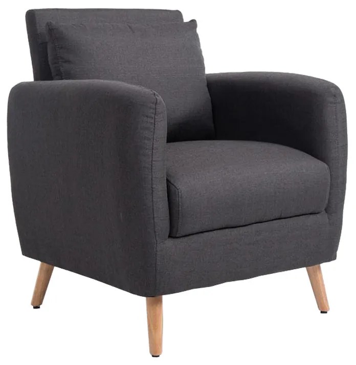 Design-Shop Kreslo Tilg látka - Tmavo sivá
