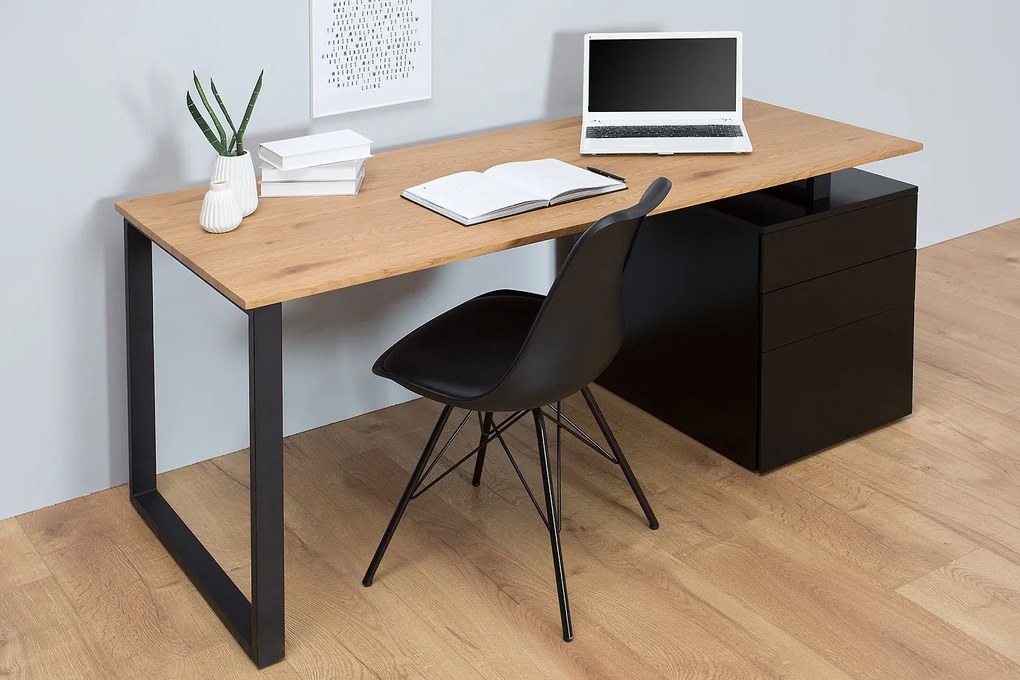 Bighome - Písací stôl COMPACT 160 cm - čierna