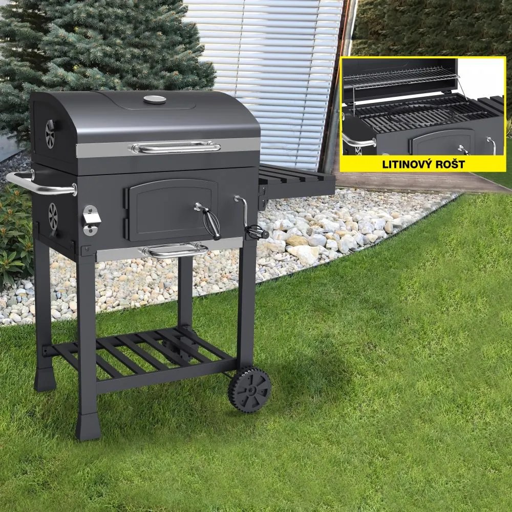 Multifunkčný BBQ gril Avenberg GENIUS+liatinový rošt
