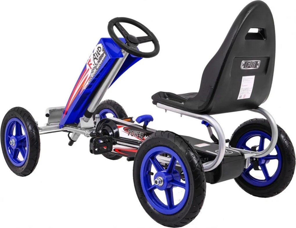 Ramiz Full Ahead AIR pedálová motokára pre deti 3+ Modrá + Nastavenie sedadla + Nafukovacie kolesá + Ručná brzda