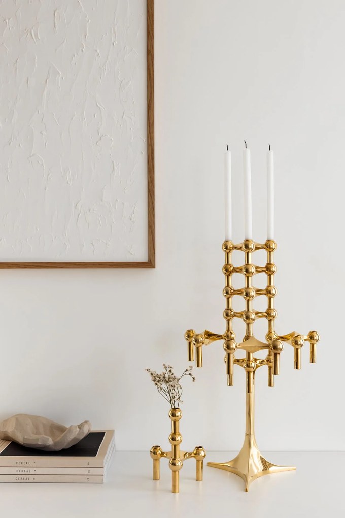 Stoff Nagel Dizajnová vázička STOFF Nagel Solid Brass