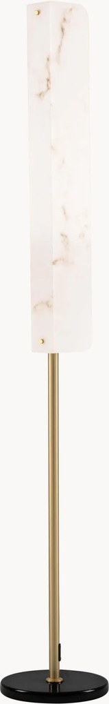 Stojacia LED lampa v alabastrovom vzhľade Aider