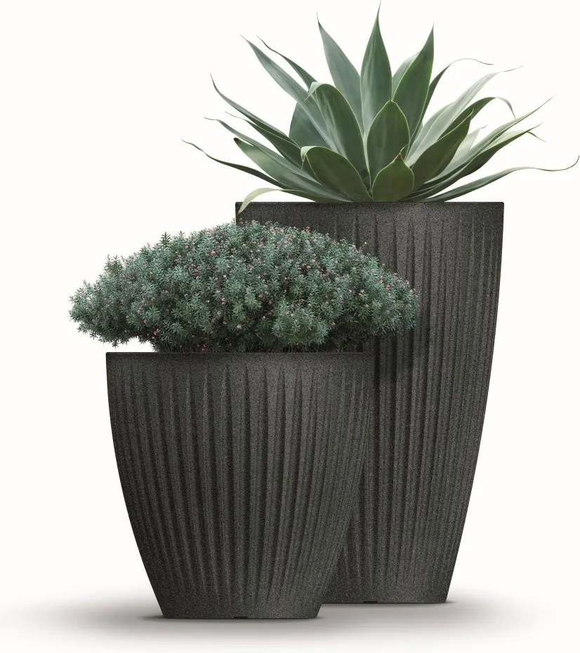 Vysoký kvetináč LATIE ROUND II 40 cm terakota