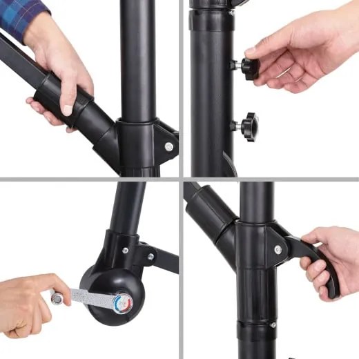 InternetovaZahrada LED slnečník Mali Ø330 cm - červený