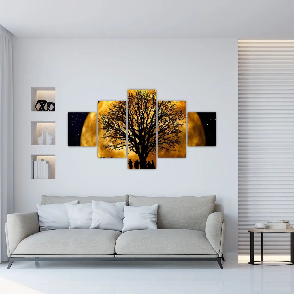 Obraz mesiace a siluet (125x70 cm), 40 ďalších rozmerov