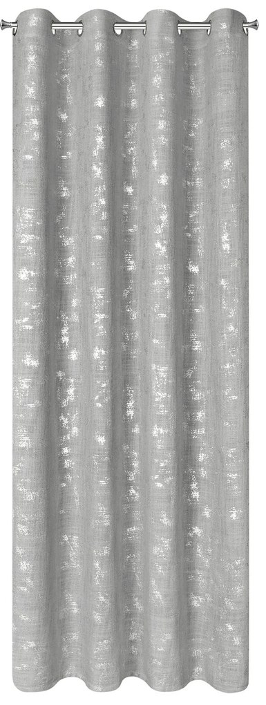ZÁVES NA KRÚŽKOCH SOLANA 140X250 CM STRIEBORNÁ