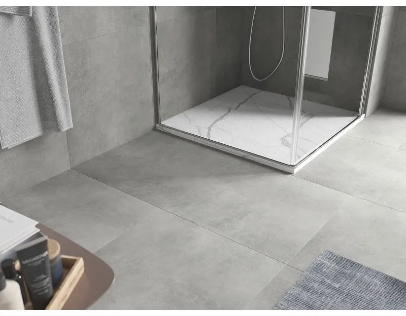 Mexen Hugo, štvorcová sprchová vanička SMC 90 x 90 cm, biely kameň, 42759090