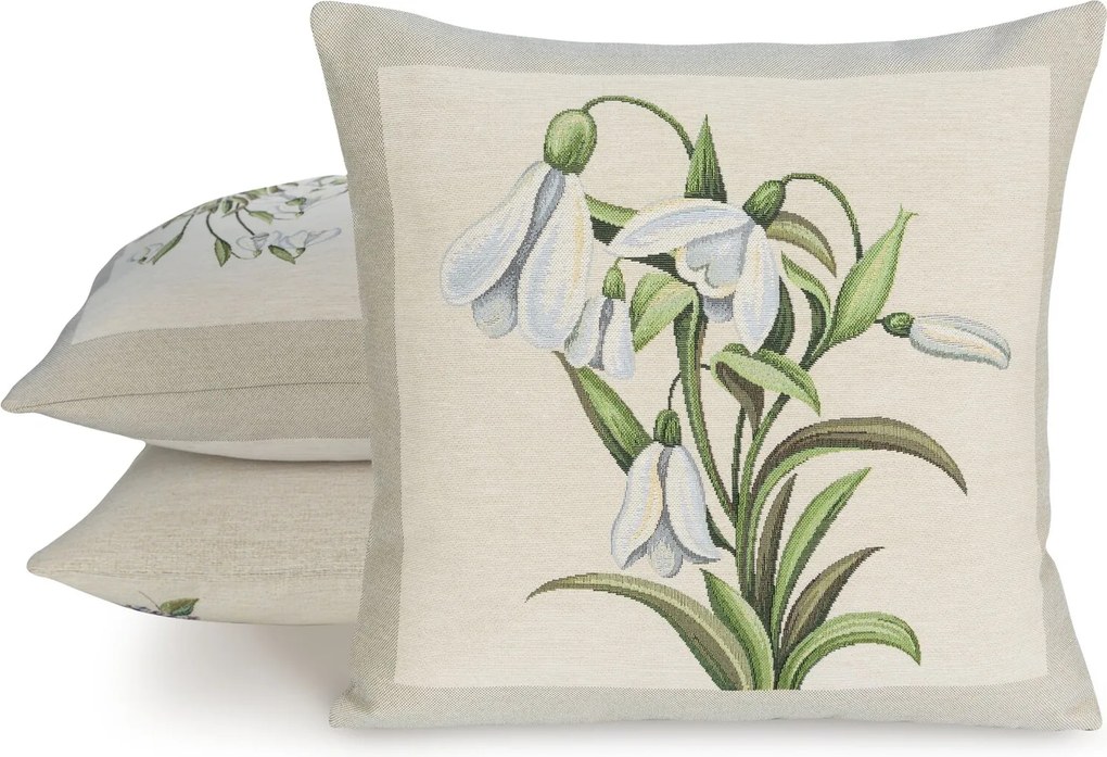 GOBELÍNOVÁ DEKORAČNÁ OBLIEČKA NA VANKÚŠ NIVALIS1 45X45 CM VZOROVANÁ