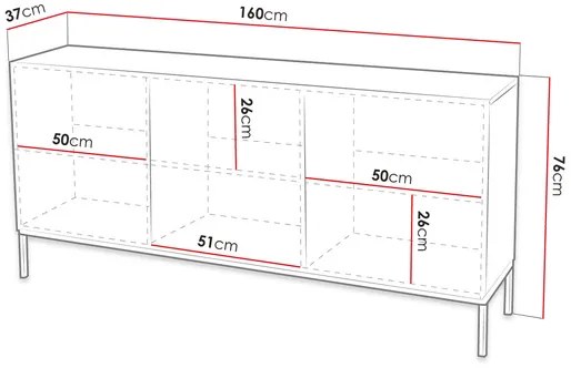 Skrinka Magnilda 160 (biela + biely lesk). Vlastná spoľahlivá doprava až k Vám domov. 1053640