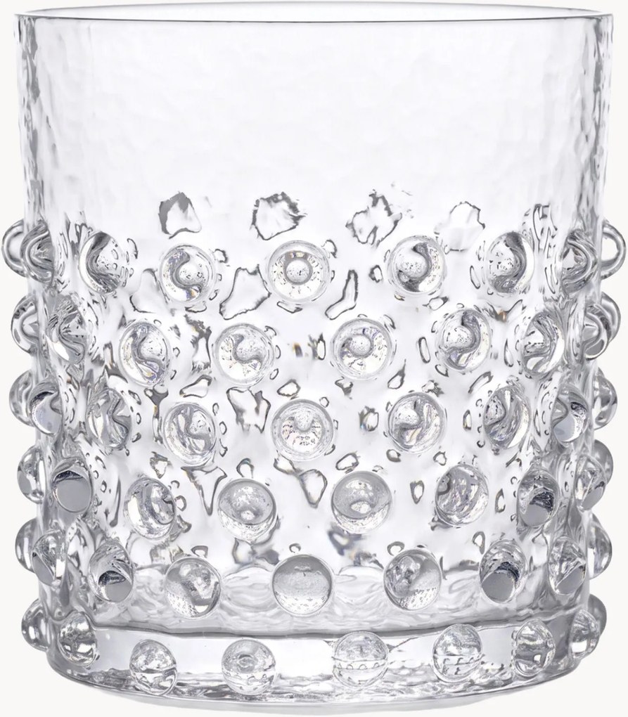 Ručne fúkané poháre Hobnail, 2 ks