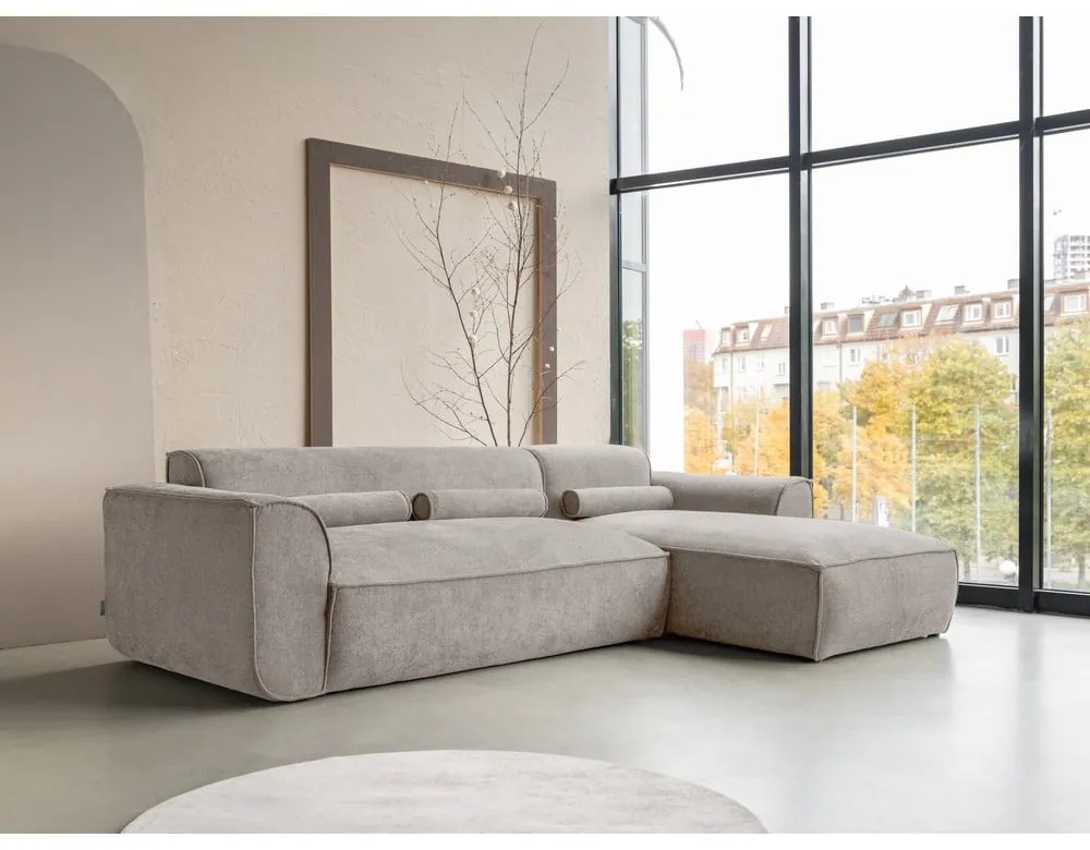 Béžová rohová pohovka (pravý roh) Flex Felix – Miuform