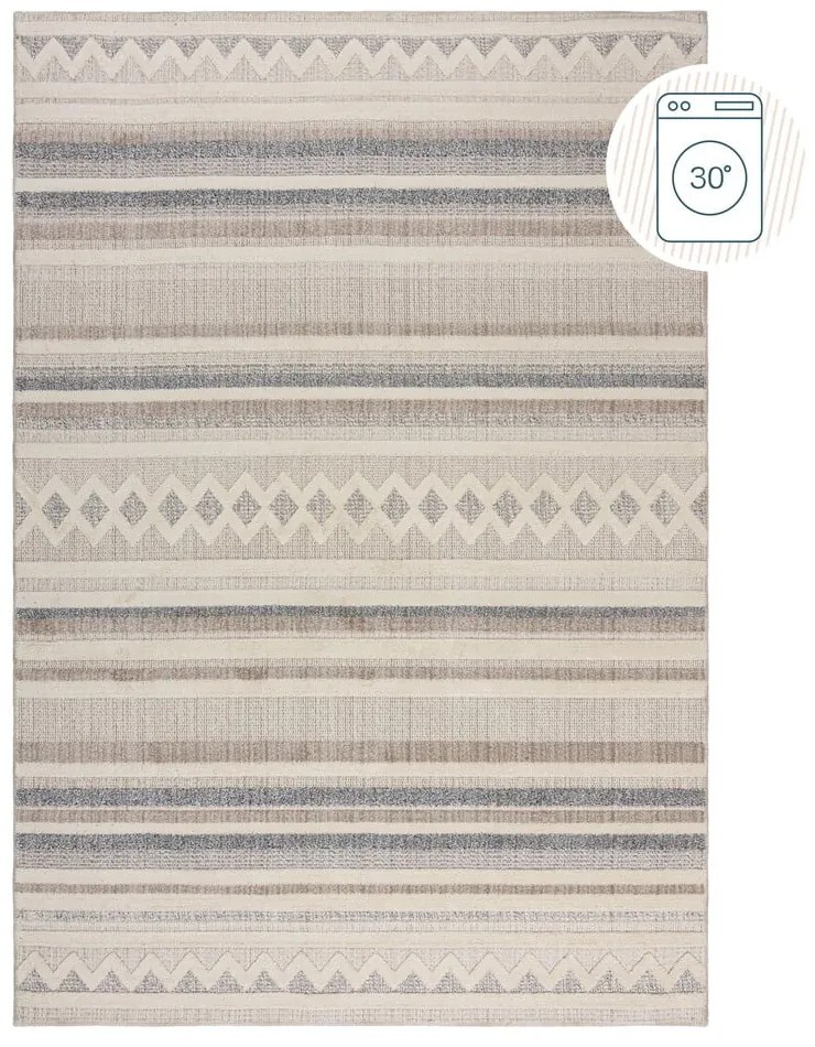 Sivobéžový prateľný koberec 155x230 cm Everette – Flair Rugs