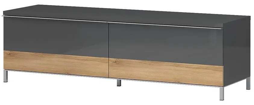 TV stolík Onyx TV150-2F/ON lakované anthracite/pacific walnut