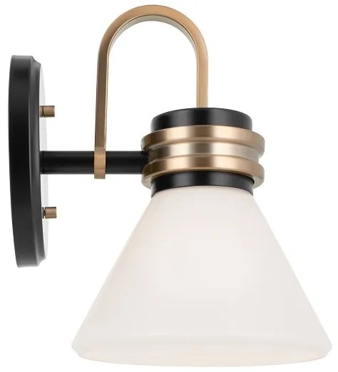 Kichler KL-FARUM1-BK - LED Kúpeľňová lampa FARUM 1xG9/3W/230V čierna/mosadz