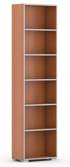 Knižnica SILVER LINE, 1 stĺpec, 2230 x 600 x 400 mm, čerešňa