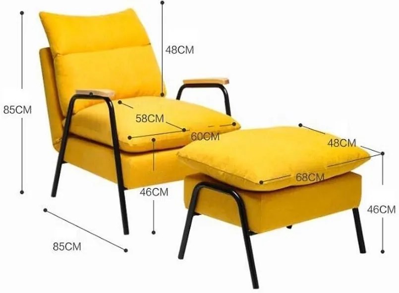 AKCIA Svetlosivé polohovacie kreslo BRISTOL s podnožkou II. akosť