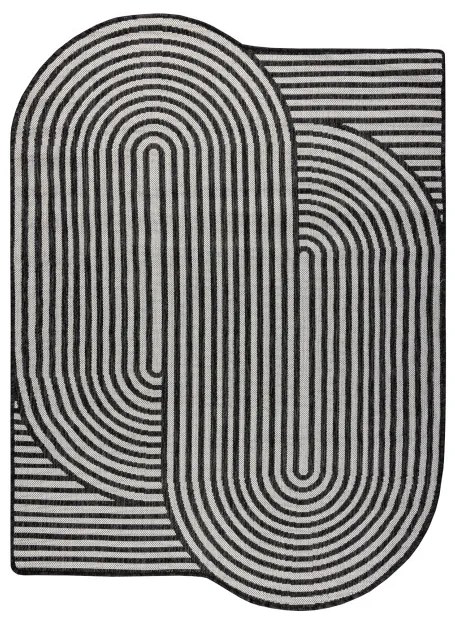 Koberec ORGANIC 2131 geometrický, krémový / čierny / naturálny