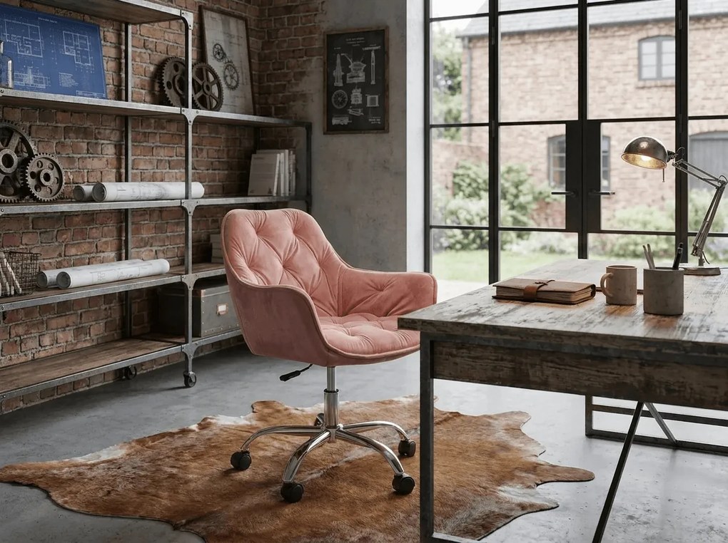 Kancelárske kreslo Q-190 VELVET, staroružové
