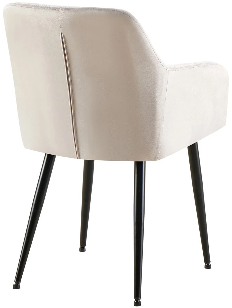 Jedálenská stolička Monett - zamat, B čierny rám - Sivá