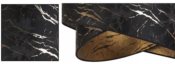 Luster na tyči 1xE27/60W/230V čierna/zlatá