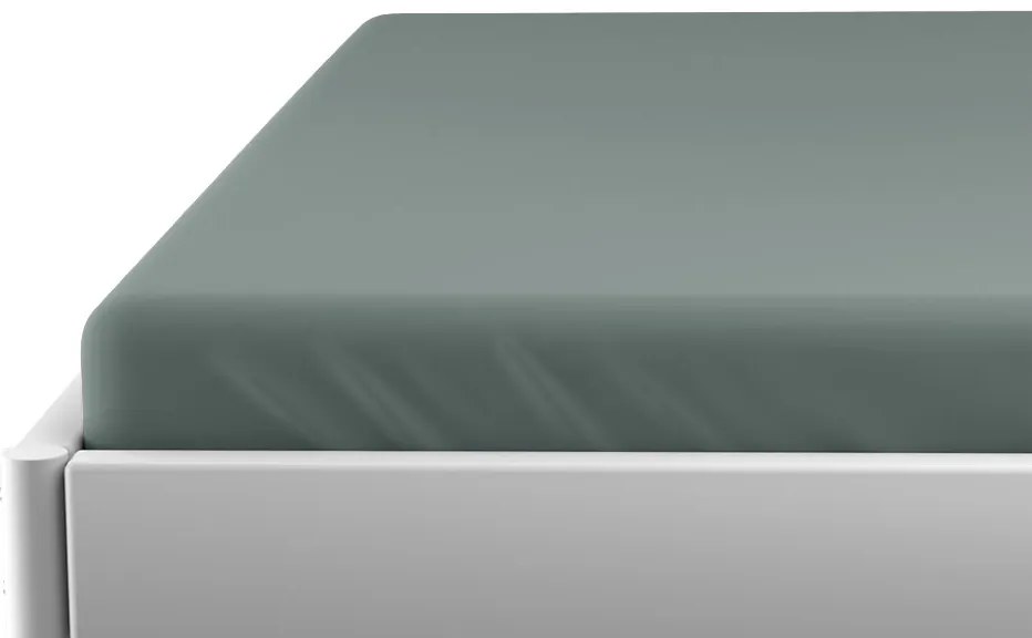 Jersey plachta do detskej postieľky sivozelená 70 x 140 cm