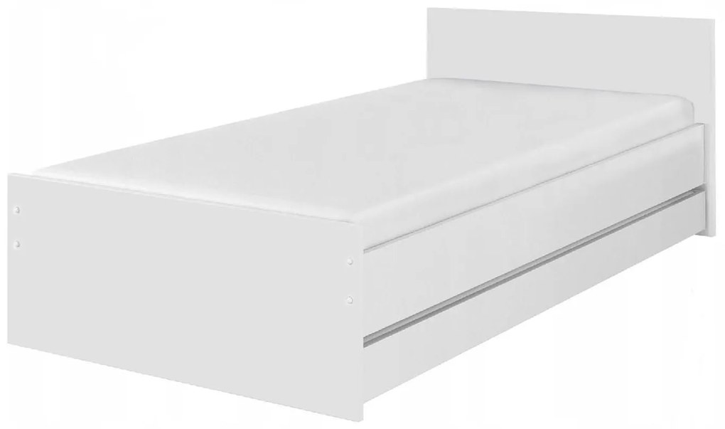Posteľ Max XXL s úložným priestorom 90x200 - biela