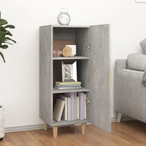 vidaXL Komoda betónovo sivá 34,5x34x90 cm spracované drevo-