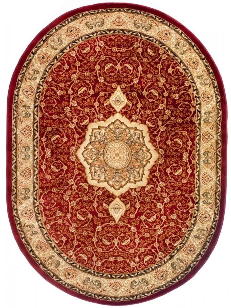 Kusový koberec klasický vzor 2 bordó ovál, Velikosti 200x300cm