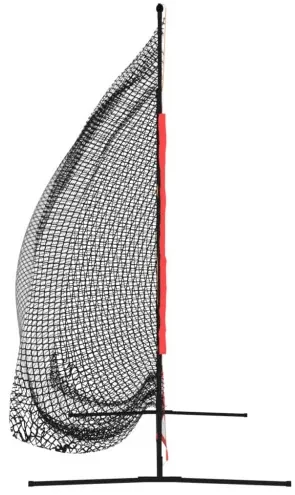 vidaXL Prenosná baseballová sieť čiernočervená 215x107x216cm polyester-
