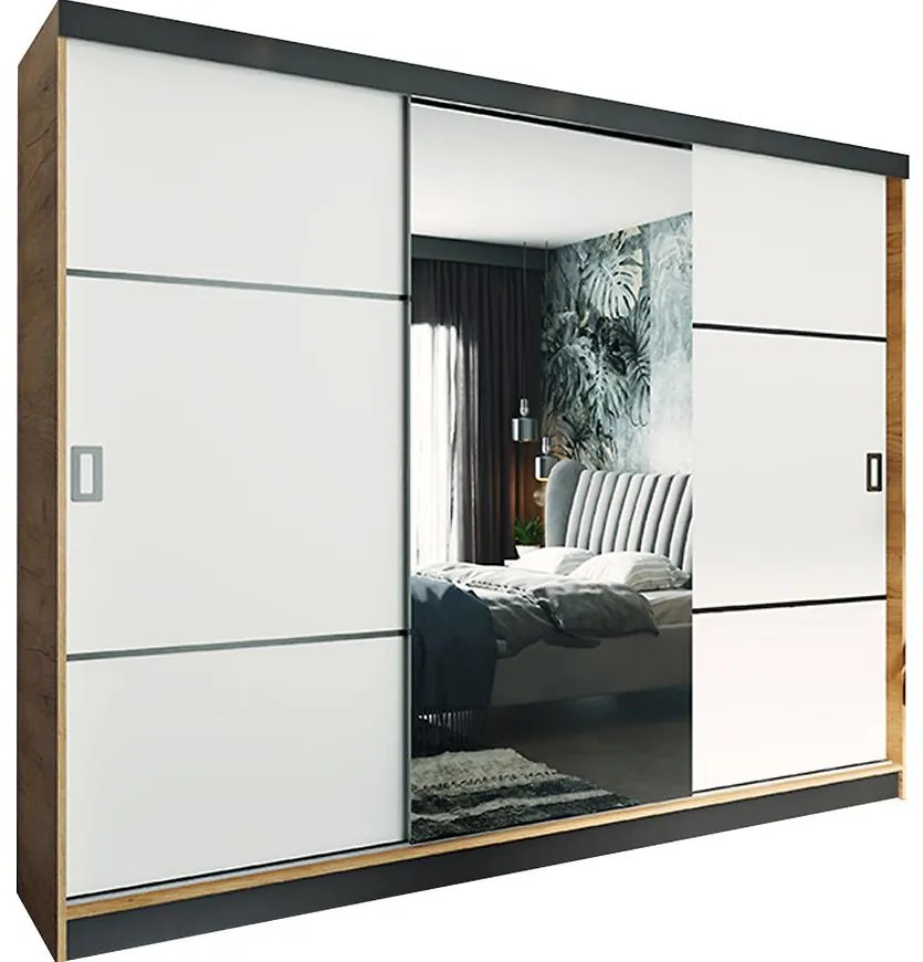 Skriňa Retro 200 3L craft / dvierka biely