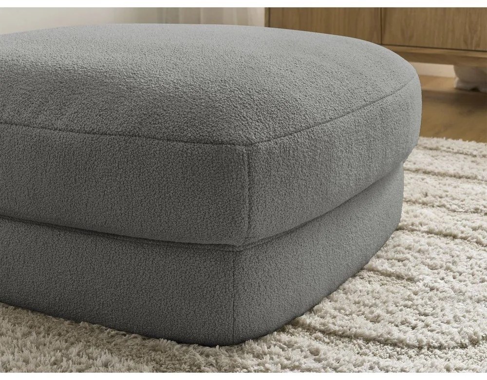 Tmavosivá podnožka z textílie buklé Leonore – Bobochic Paris