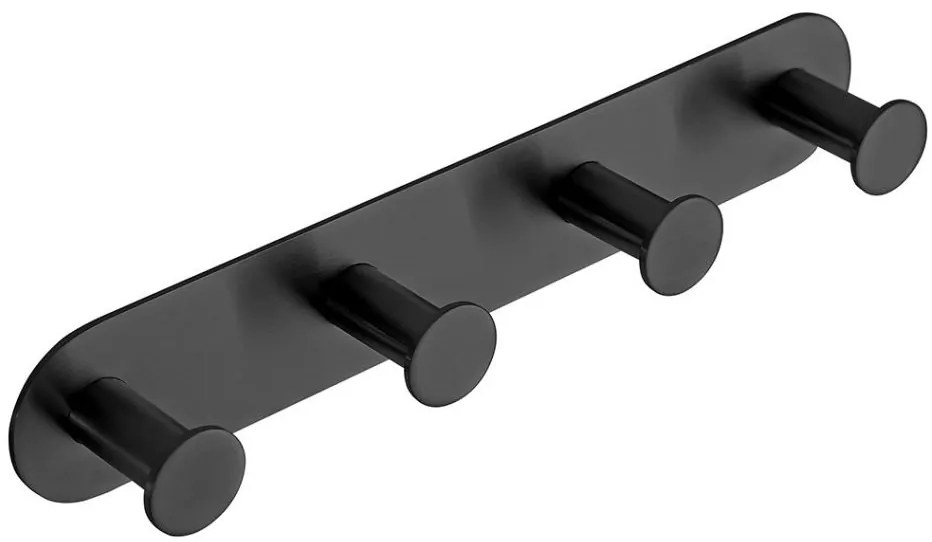 Sapho Sapho, X-ROUND samolepiaci štvorháčik, čierna matná, XR221B