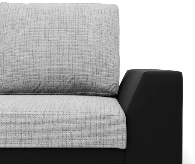 Rohová rozkladacia sedačka LUGO sivá / čierna