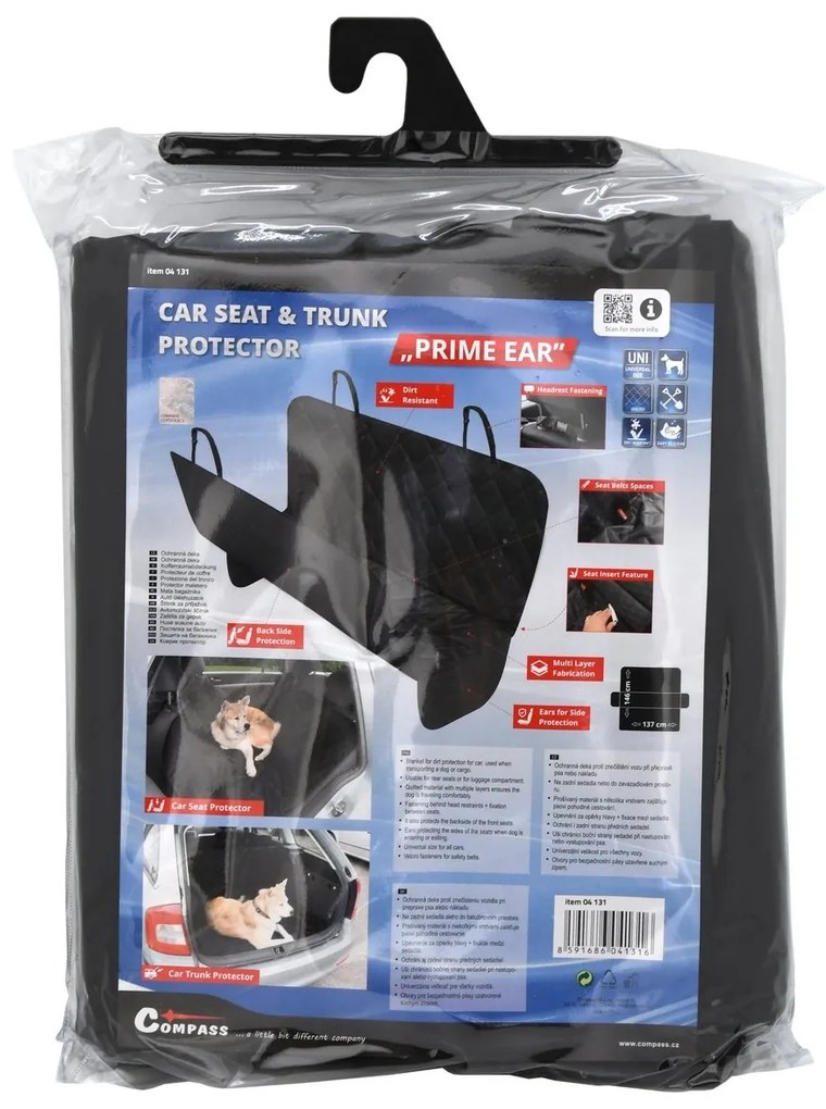 Deka ochranná do auta pro psa PRIME EAR 137x146cm