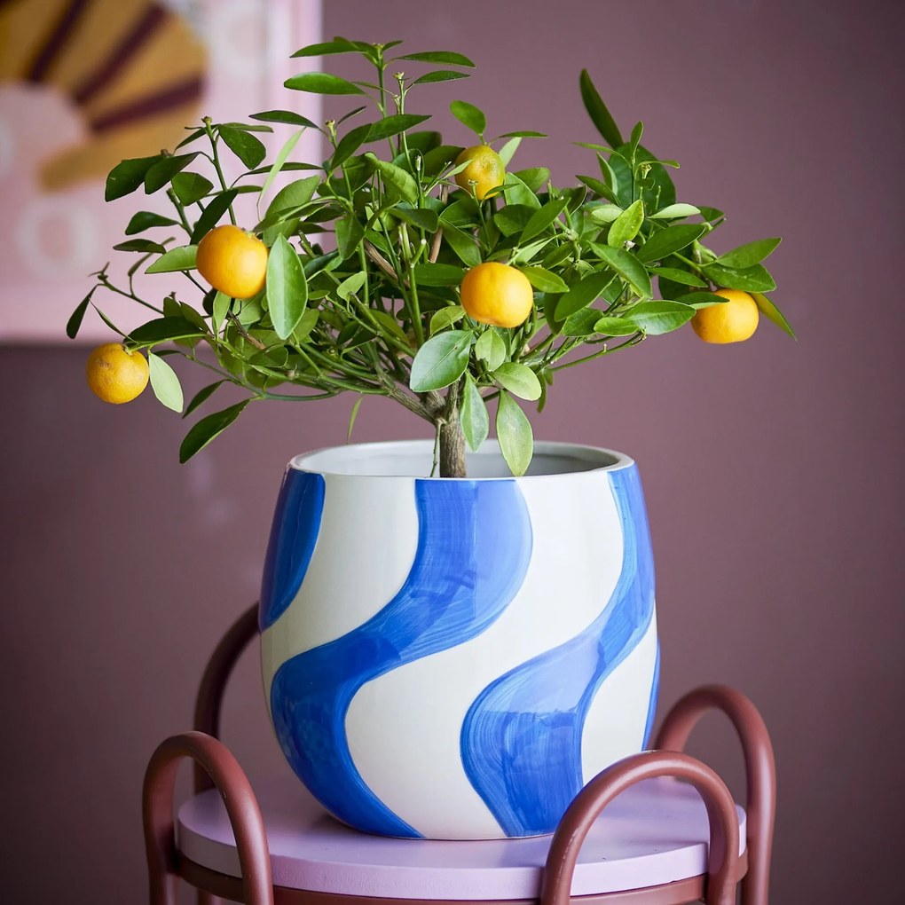 Bloomingville Obal na kvetiny Romy Blue