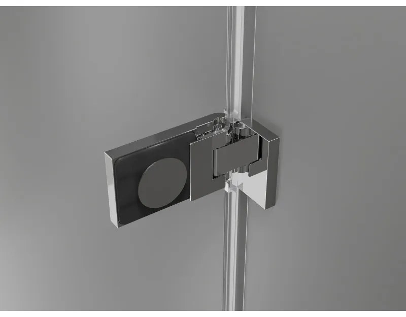 Mexen Lunar-F Duo, skladací sprchový kút 100 x 70 cm, 8mm číre sklo, chrómový profil, 836-100L-070P-01-00