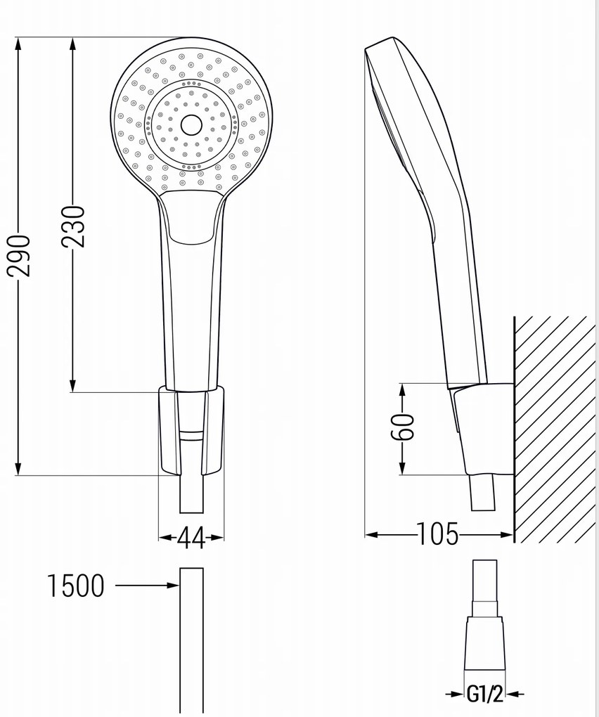 Mexen Royo vaňová sada R05, zlatá - 72213R05-50