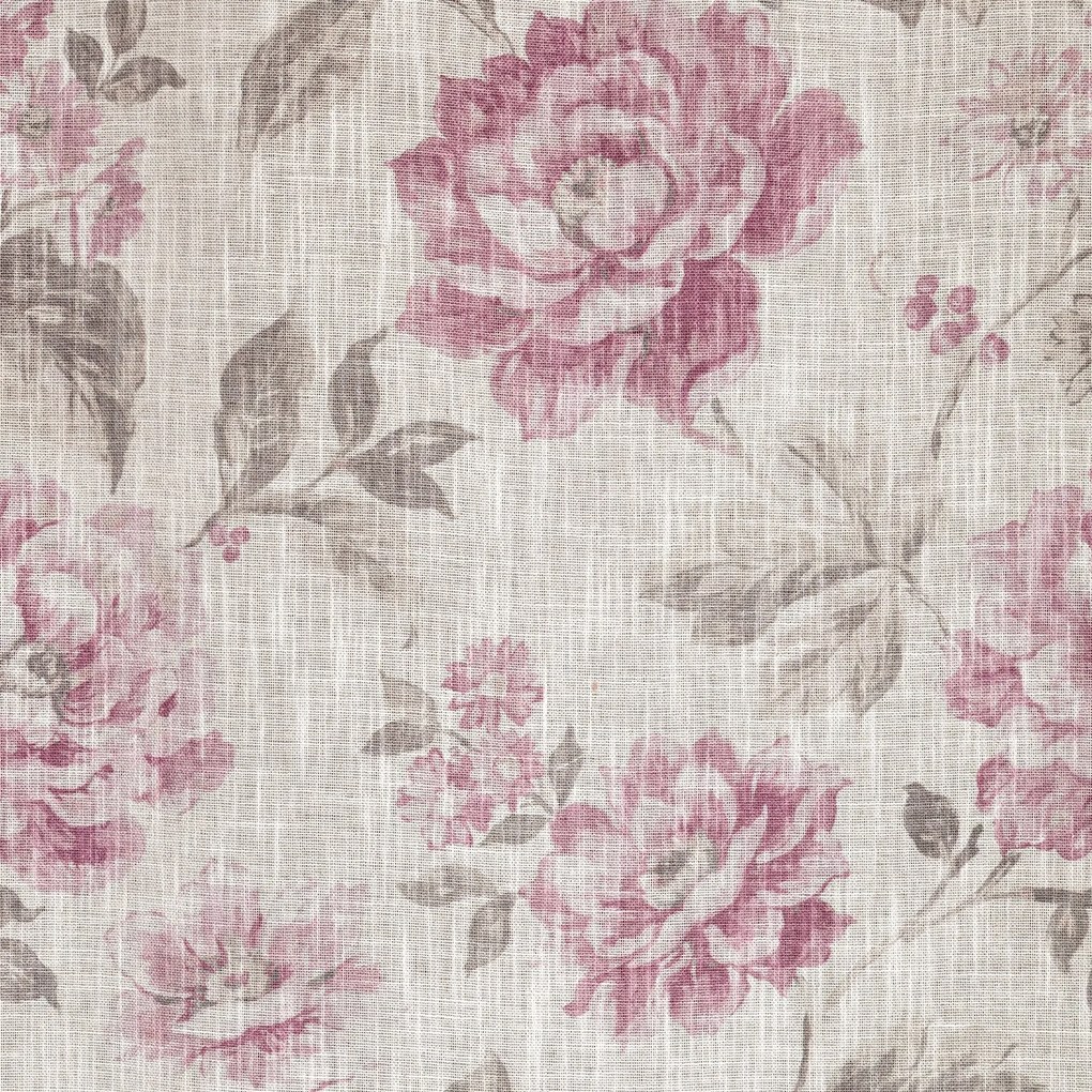 ZÁVES NA KRÚŽKOCH DAVENA 140X250 CM KVETY