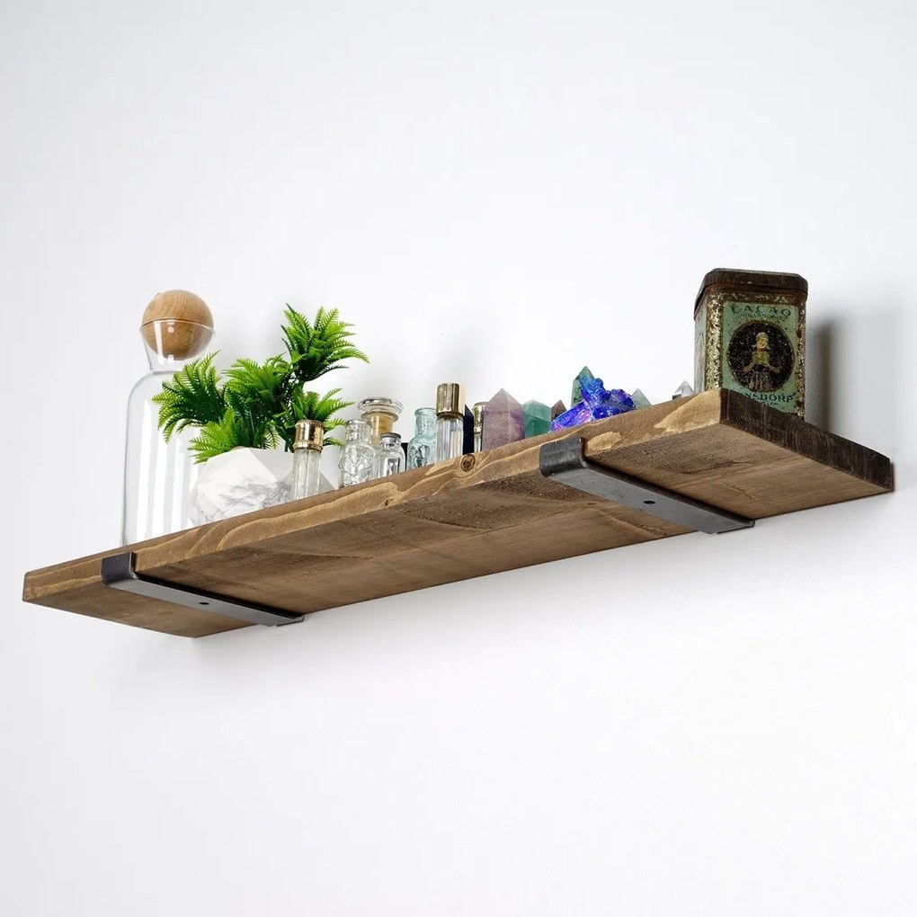 Nástenná polica LAM III 60 cm orech/čierna