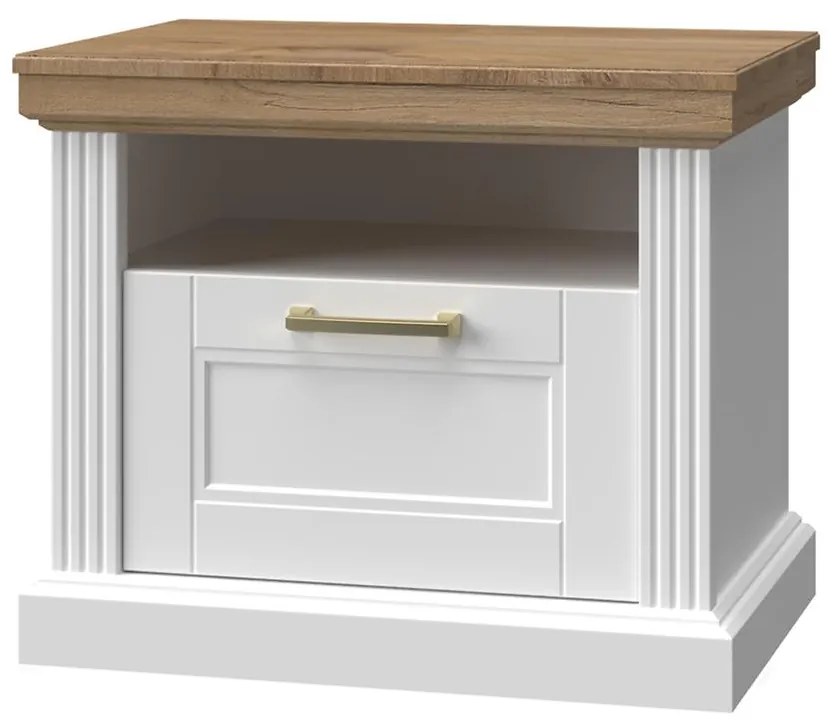 Nočný stolík Tara ns1/ta white/pacific walnut