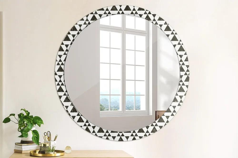 Okrúhle ozdobné zrkadlo Geometrické trojuholníky fi 100 cm