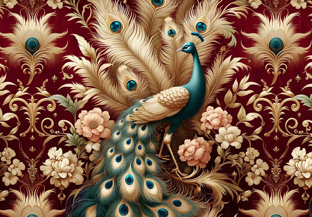 Fototapeta - Elegantný páv (147x102 cm)
