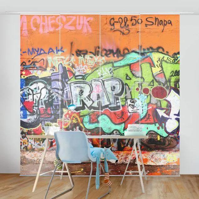 MANUFACTURER -  Súprava posuvnej záclony - Graffiti - 4 panely