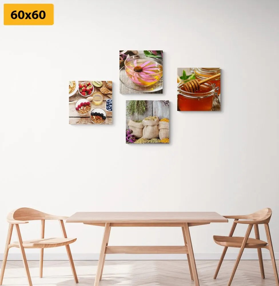 Set obrazov zátišie do kuchyne Varianta: 4x 60x60