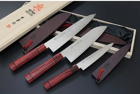 nůž Santoku 180 mm Kanetsune Damascus "Minamo-Kaze" series