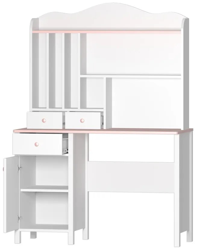 PC stolík Londria LN3 (biela + ružová). Vlastná spoľahlivá doprava až k Vám domov. 1122491